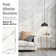 Cargar imagen en el visor de la galería, Panel Adhesivo Decorativo efecto Mármol 30 x 60 cm