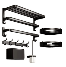 Cargar imagen en el visor de la galería, Set De Ducha 6 Piezas - Negro y Gris