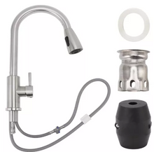 Cargar imagen en el visor de la galería, Grifo Monocontrol Lavaplatos De Lujo Extensible - PLATEADA