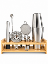 Cargar imagen en el visor de la galería, Kit De Coctelería 15 Pz - Base Madera
