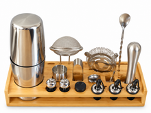 Cargar imagen en el visor de la galería, Kit De Coctelería 15 Pz - Base Madera
