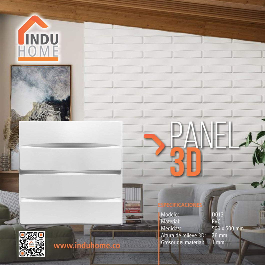 Panel Decorativo 3d En Pvc Uso Interior Y Exterior 50x50cm Ref D013