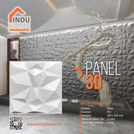 Panel Decorativo 3d En Pvc Uso Interior Y Exterior 50x50cm Ref D094
